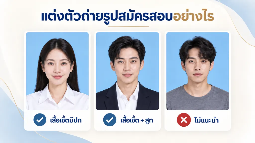 การแต่งกายถ่ายรูปสมัครสอบราชการ