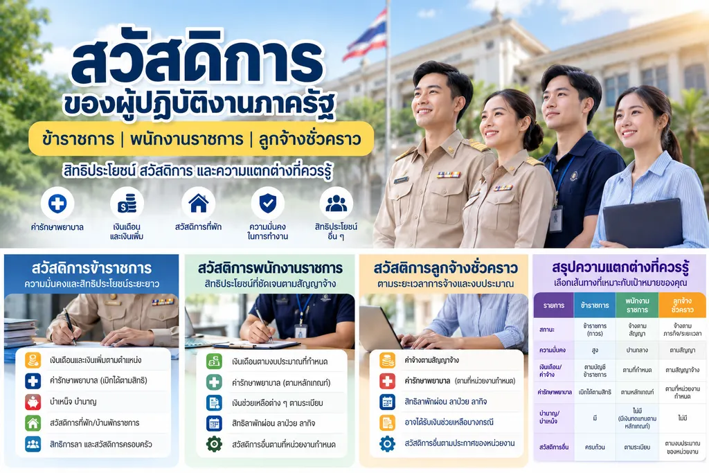 สวัสดิการลูกจ้างชั่วคราว ค่าจ้าง ประกันสังคม วันลา และเงื่อนไขสัญญาจ้าง